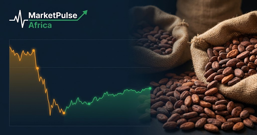 MarketPulse Africa financial graphic showing the BEAC rate decision, a 4.50% policy rate, a highlighted Central African map, an upward market chart, and a euro symbol representing
